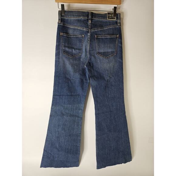 J Crew Flare Jeans Womens 26x34 Blue Mid Rise Zip Y2k Style Casual - Picture 2 of 4